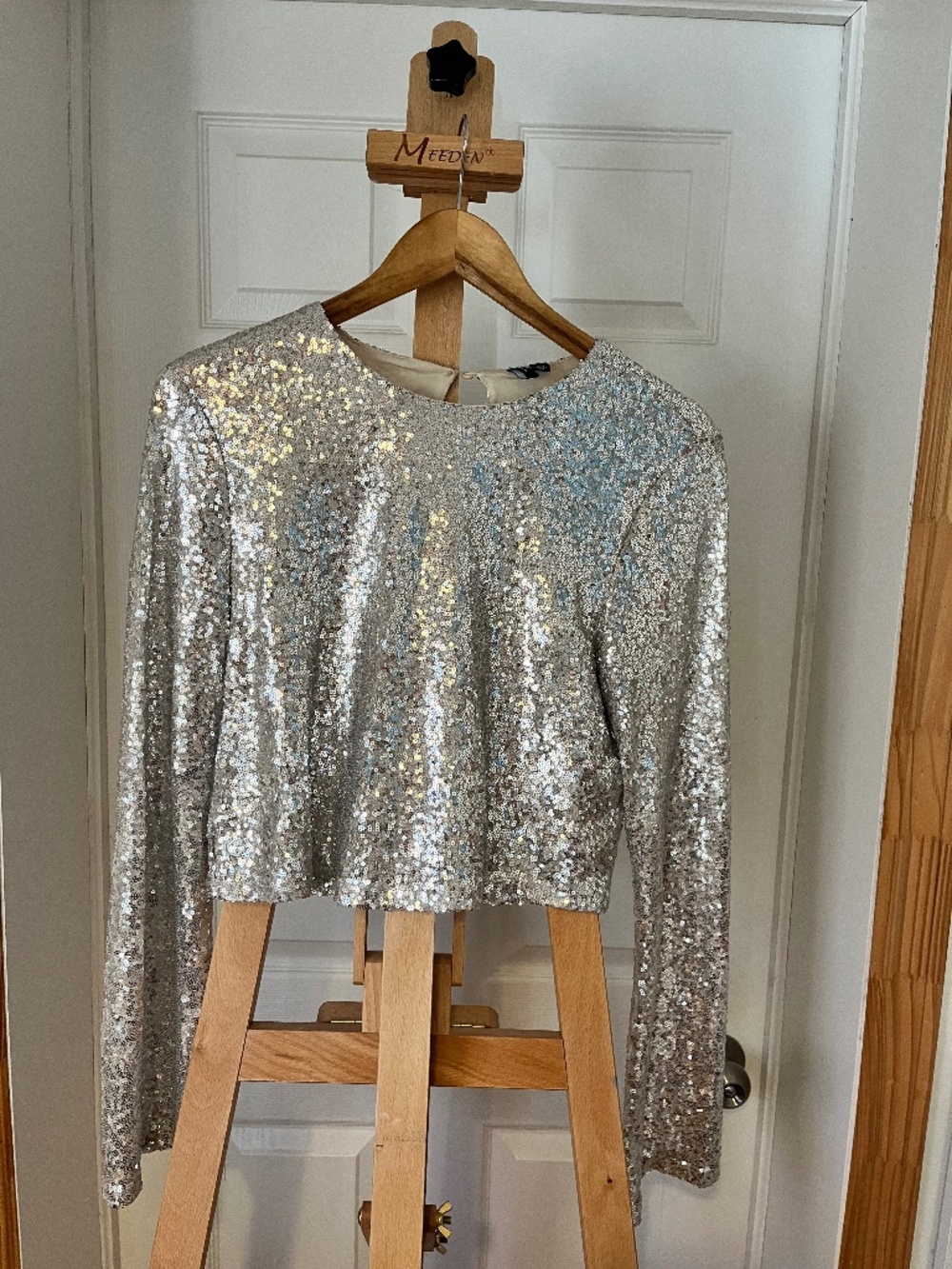 Silver Sequinned Top